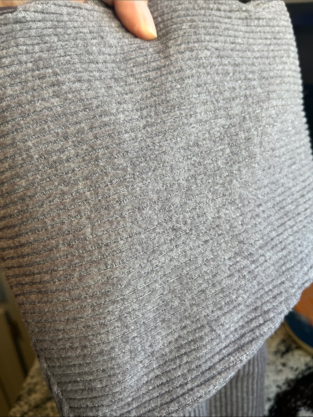 ALO Yoga Ribbed Hooded Cropped Sweater - Mauve Taupe Women’s Sz S - Picture 12 of 12